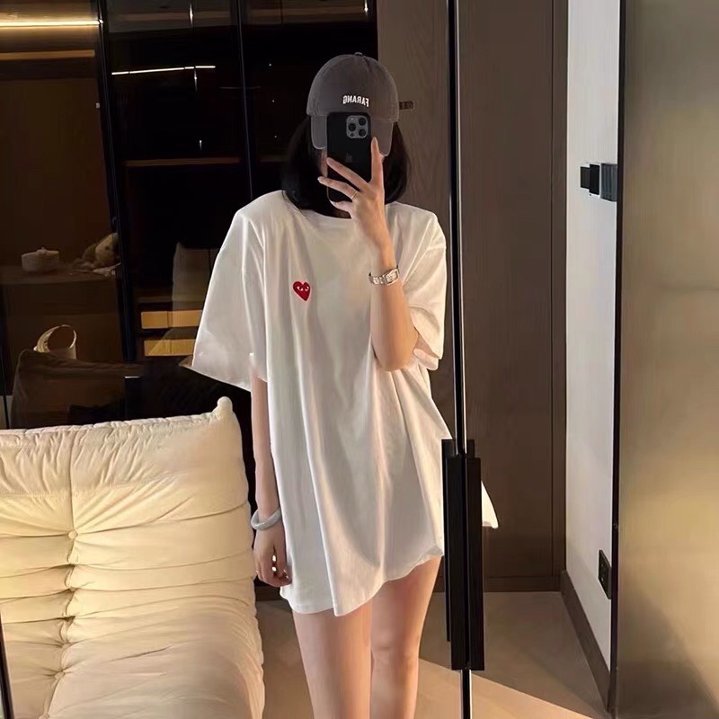 Áo phông Play, áo thun logo trái tim, Chất cotton thoáng mát, form rộng, Dorystore