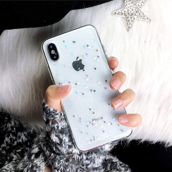 Ốp lưng sao kim tuyến trong suốt cho điện thoại iphone 6 6s plus 7 8 plus X XR XS Max