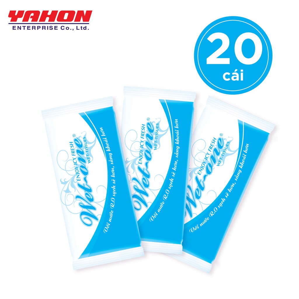 KHĂN ƯỚT WET-ONE 60GR 20*23CM COMBO 20 30 50 100 MIẾNG