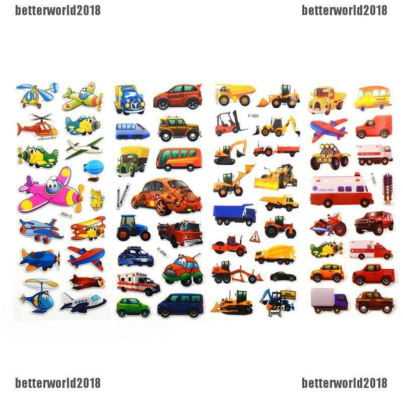 Bộ Sticker Dán Trang Trí Giao Thông 5 17x7cm