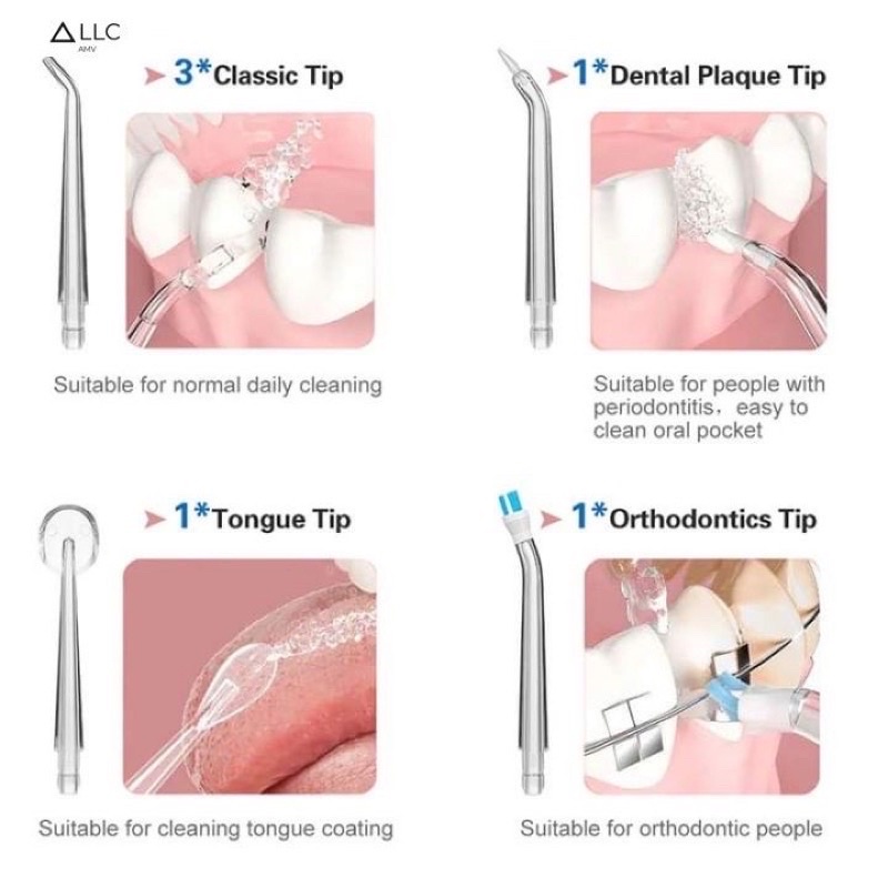 [HÀNG LOẠI 1] Máy Tăm Nước Oral Irigator -Tặng 4 vòi phun