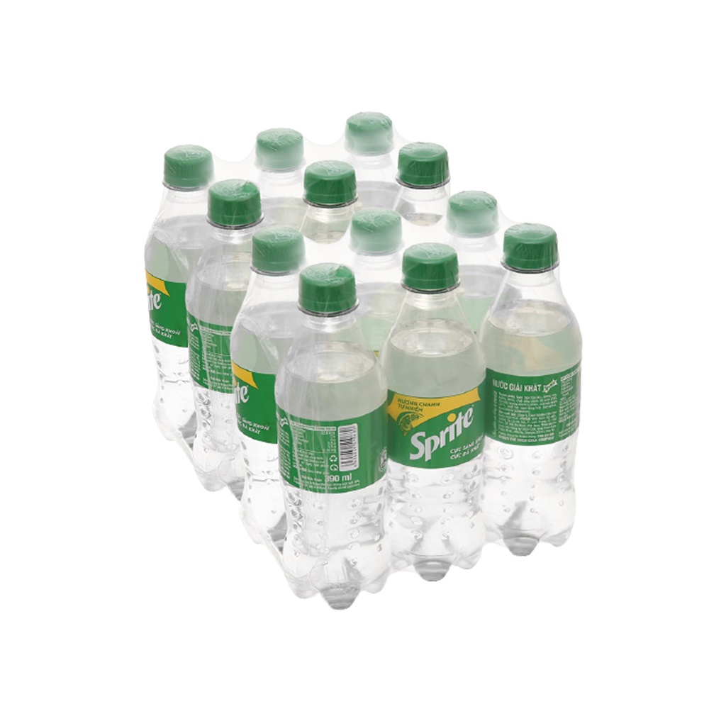Thùng 24/lốc 12/lốc 6 chai nước ngọt Sprite hương chanh 390ml
