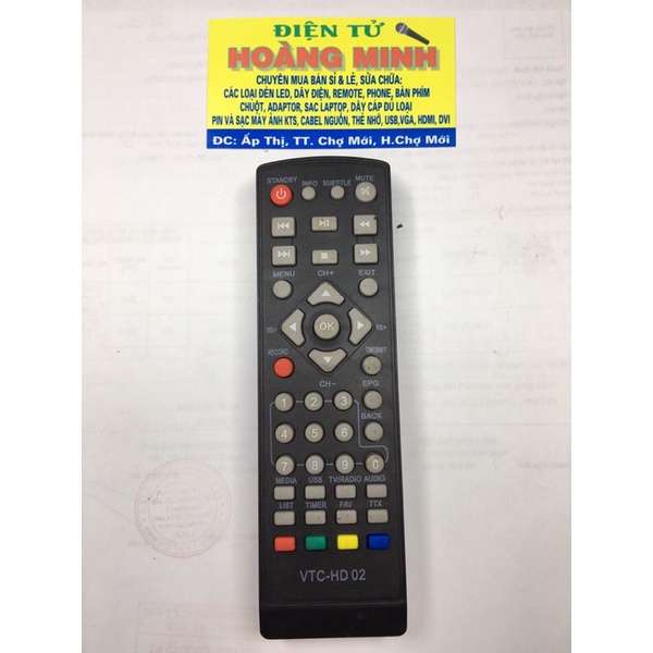 Remote điều khiển đầu thu các loại