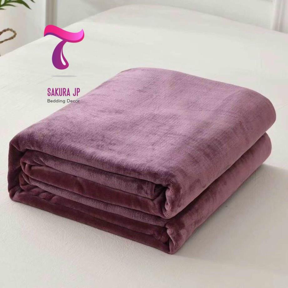 Chăn Muji lông tuyết Nhung hàng loại 1 kích thước 2mx2m3 nặng 1,7kg Siêu Mềm Mịn, chăn văn phòng