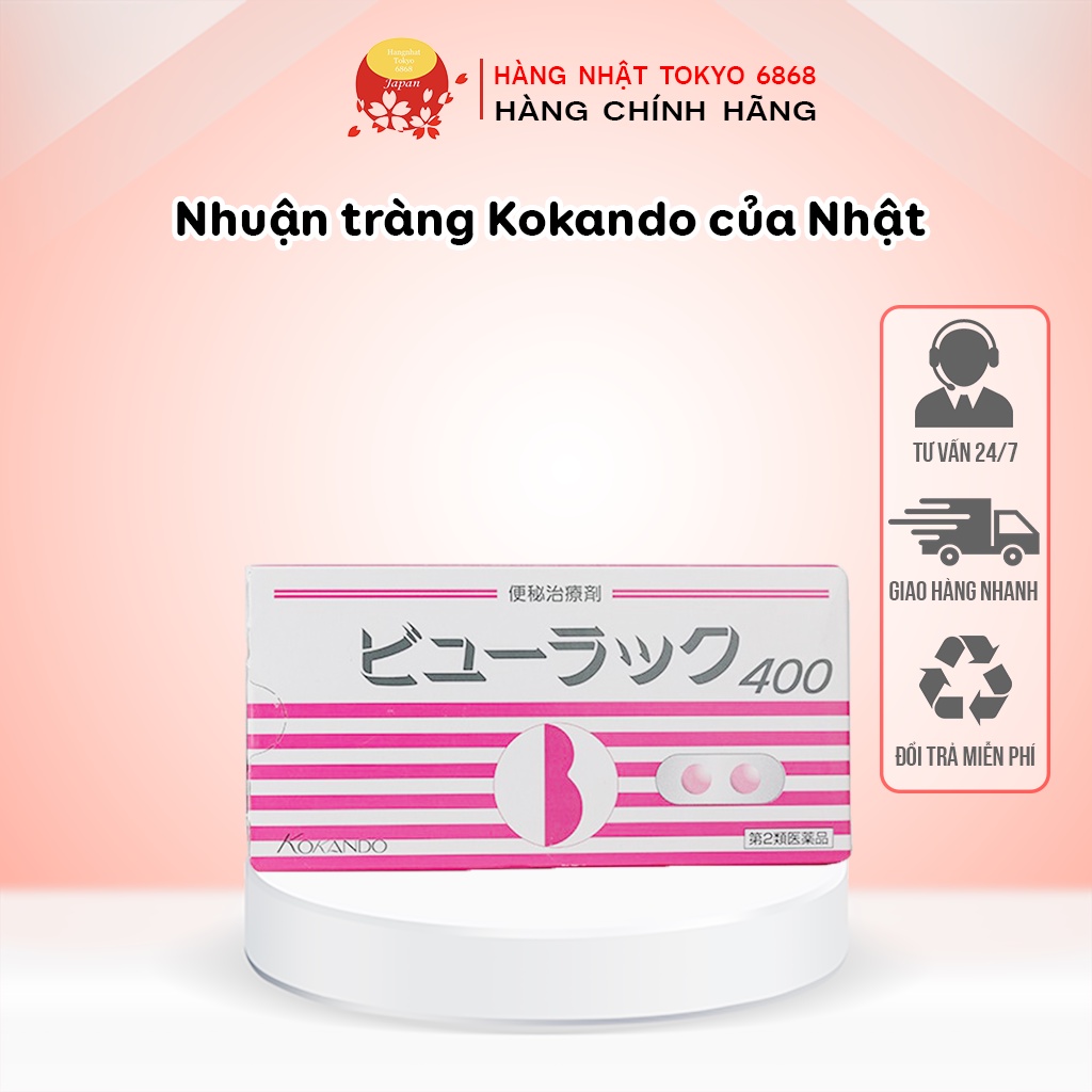 Hộp 400 viên , 1 vỉ 50v nhuận tràng Kokando của Nhật