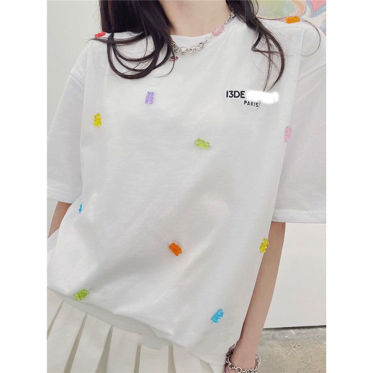 - Áo Phông 13 DE MARZO Gummy Bears Cover Tee White , Áo Tee Teddy, Áo Bear , Áo Gấu Cute
