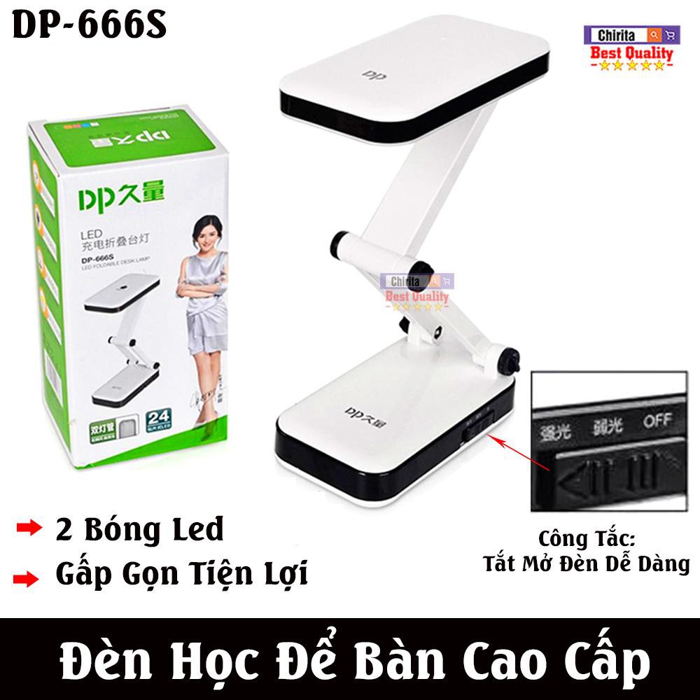 Đèn Led Để Bàn Học Cao Câp Xoay 360 Độ - 2 Bóng LED Chống Cận - Gấp Gọn  Tiện Lợi DP-666S | Shopee Việt Nam