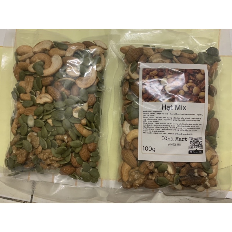 Hạt mix các loại hạt dinh dưỡng,hỗn hợp hạt dinh dưỡng 100g,hạt làn kẹo nougat,dế thuyền…