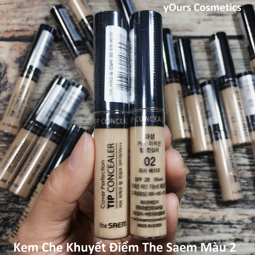 [Auth Hàn] Kem Che Khuyết Điểm The Saem Cover Perfection Tip Concealer màu 2.0 | BigBuy360 - bigbuy360.vn