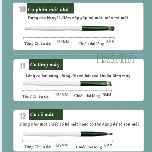 Cọ trang điểm cá nhân chuyên nghiệp cọ lông mềm mịn HC009 - Hasara
