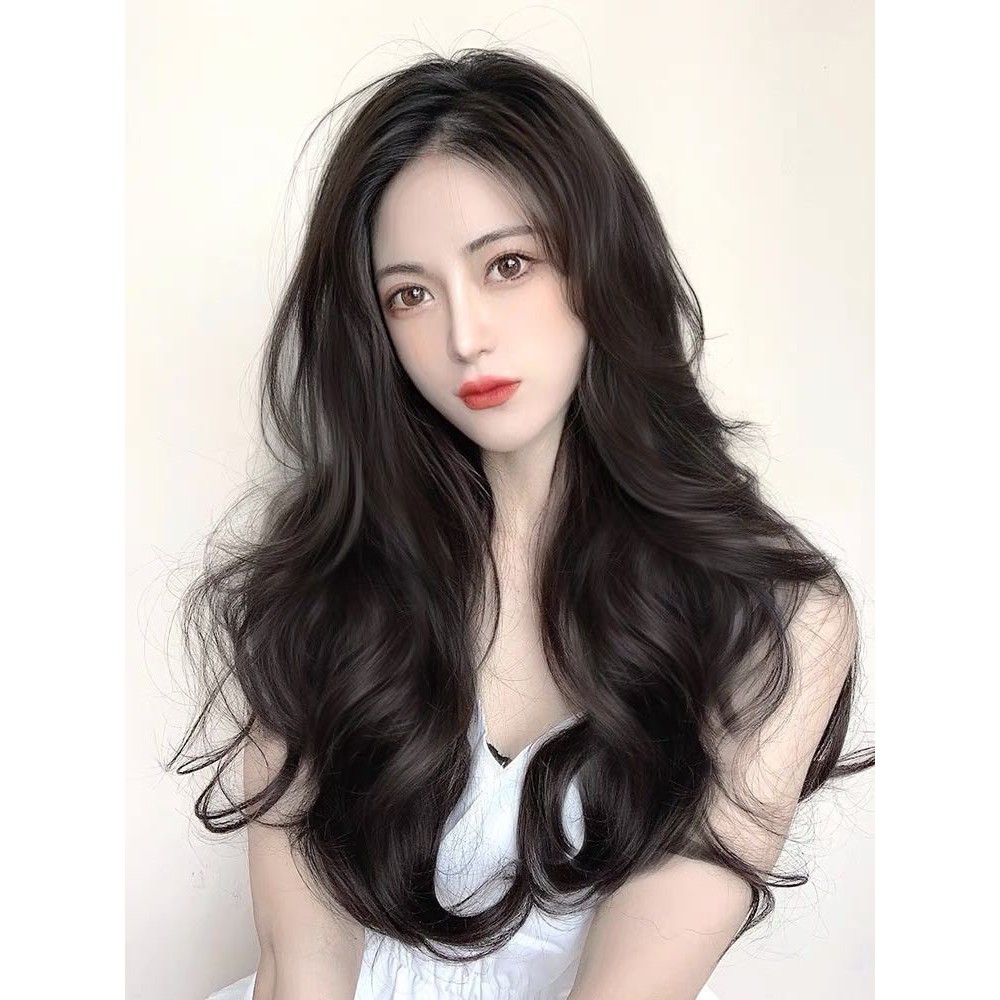 Tóc giả nguyên đầu 2 mái 🙈FREESHIP🙈 Tóc giả nguyên đầu xoăn lơi 2 mái bay, 2201