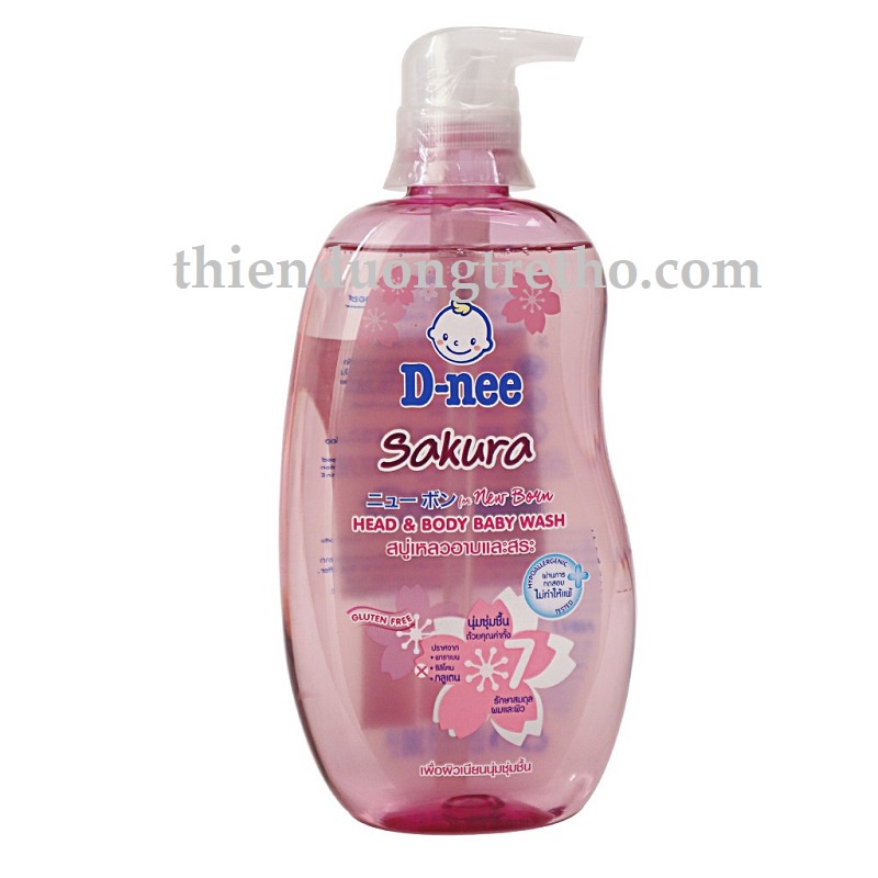 Sữa Tắm Gội Toàn Thân Dnee Thái Lan Cho Bé Từ Sơ Sinh 380ml