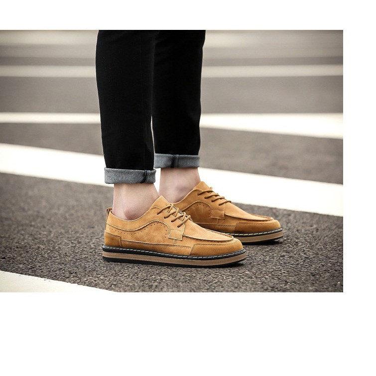 Giày Dr Martin Da Lộn Màu Da Bò