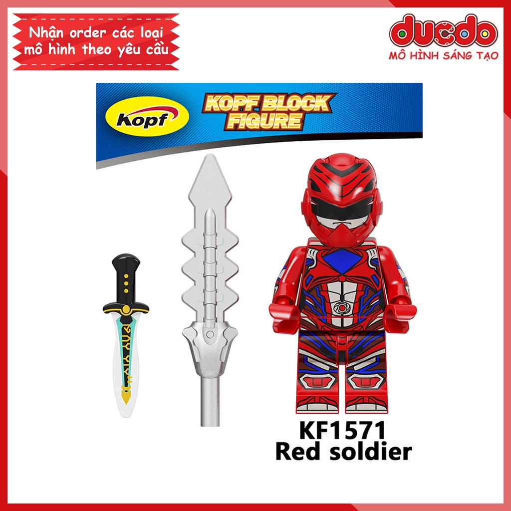 Minifigures 5 Anh Em Siêu Nhân Power Rangers - Đồ chơi Lắp ghép Xếp hình Mini Mô hình KF6144