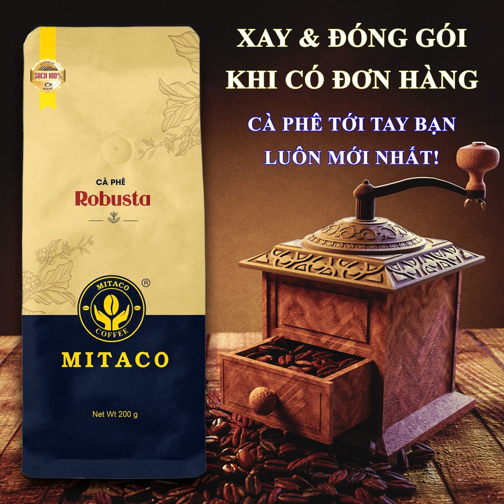 Cà Phê Robusta Honey Nguyên Chất MITACO COFFEE (Gói 200g) | BigBuy360 - bigbuy360.vn
