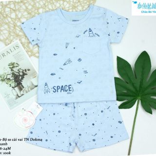 Bộ cộc tay cài vai bé trai