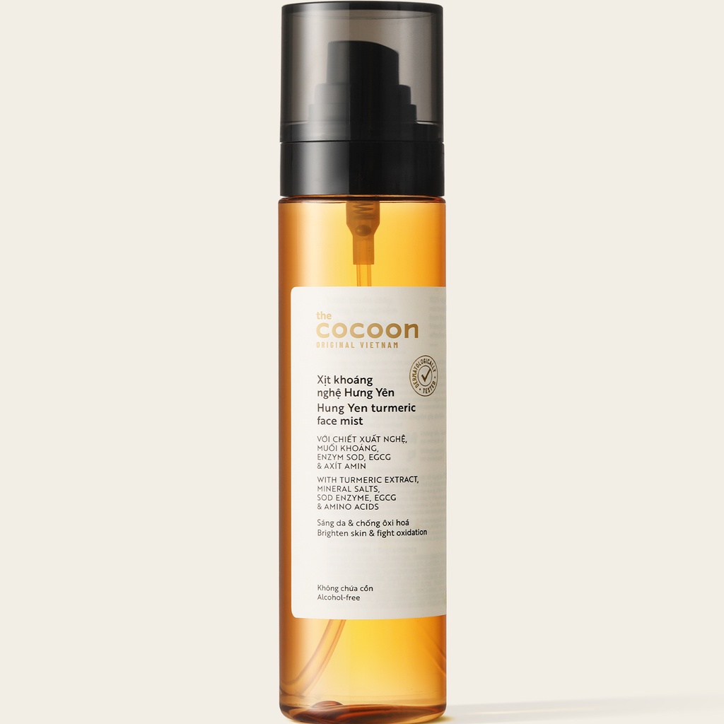 Xịt Khoáng Nghệ Hưng Yên Giúp Sáng Da Và Chống Oxy Hóa Cocoon Turmeric Face Mist 130ML