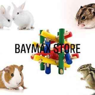 Đồ chơi gỗ cho Nhím, Chuột, Bọ, Thỏ, Hamster