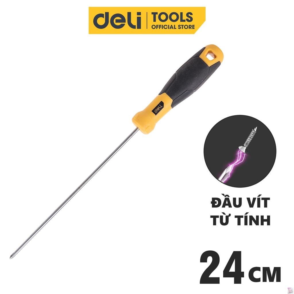Tua Vít Deli Cao Cấp Đầu Philips - Đầu Vít Từ Tính Dễ Dàng Sử Dụng - Kích Thước 24cm - EDL633150 .