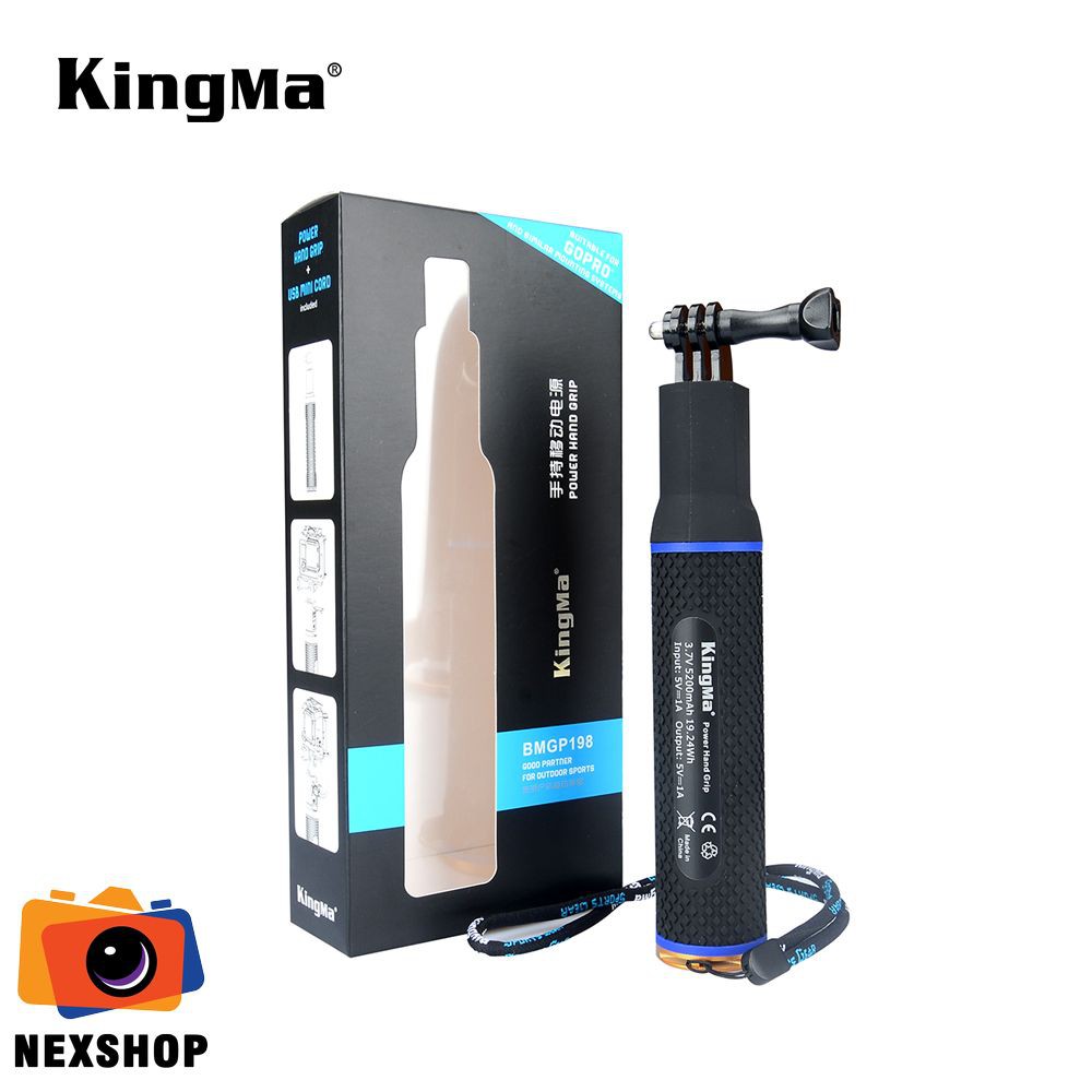 Gậy cầm tay kiêm sạc dự phòng cho Gopro | Nhập khẩu