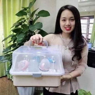 Kệ úp bình sữa có nắp đậy