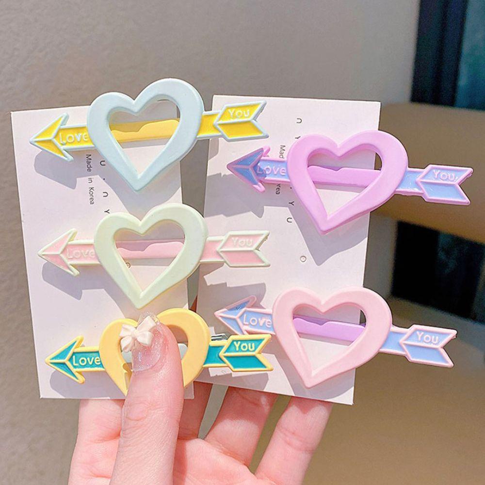 Kẹp Tóc Họa Tiết Trái Tim Phong Cách Hàn Quốc