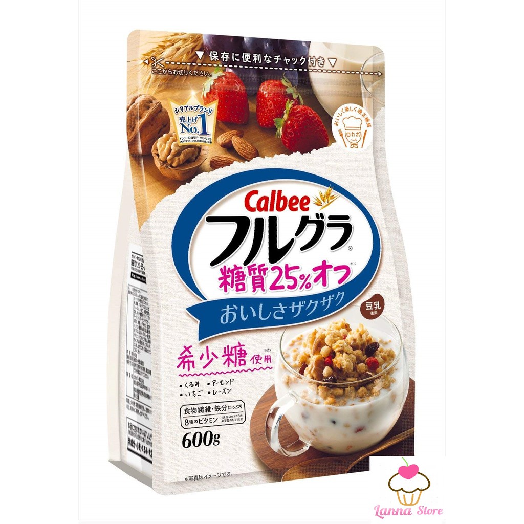 [HSD 11/2021] Ngũ cốc ăn kiêng Calbee gói Trắng 600g - Nhật Bản