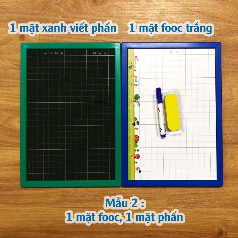 Bảng bộ học sinh F4 hai mặt Đức Thanh 25×35cm tặng kèm bút và lau bảng