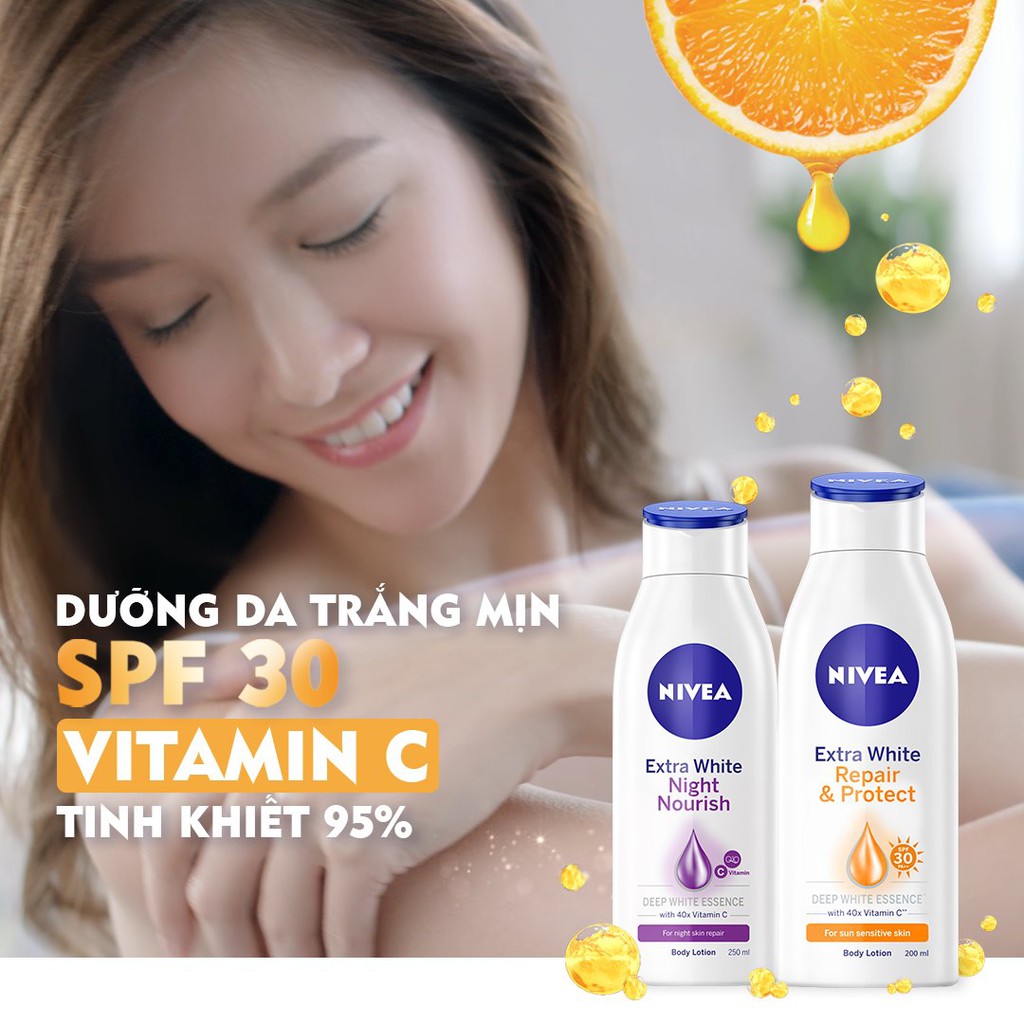 Sữa Dưỡng Thể Dưỡng Trắng NIVEA Extra White Deep White Essence