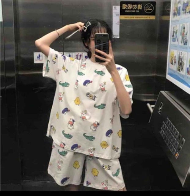 Bộ mặc nhà, bộ ngủ cotton hình ngộ nghĩnh | BigBuy360 - bigbuy360.vn