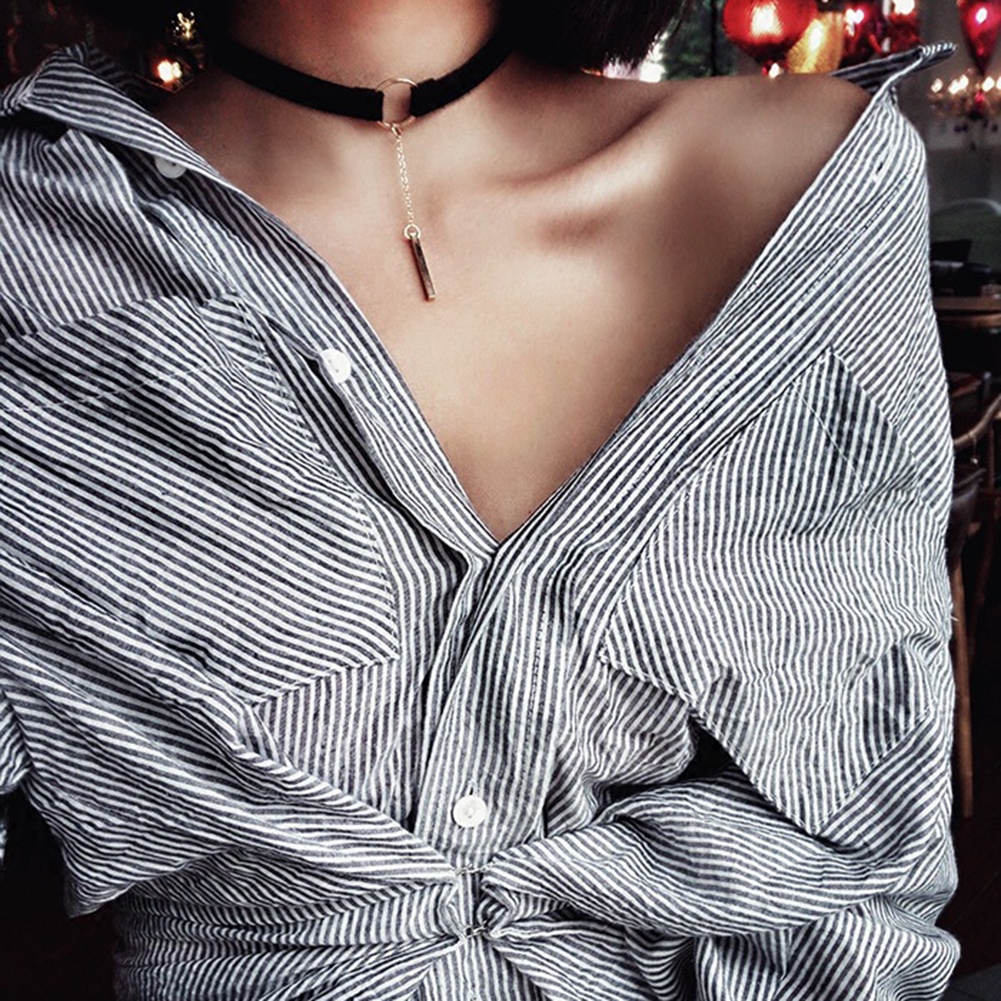 Vòng cổ mặt đính vòng &amp; thanh thời trang cho nữ