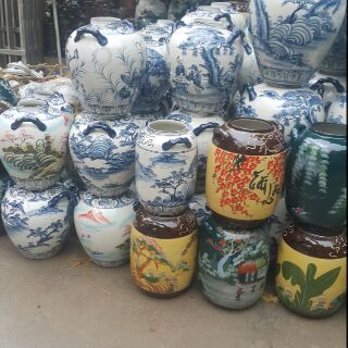 Bình,hũ ngâm rượu 20l vẽ tay Bát Tràng
