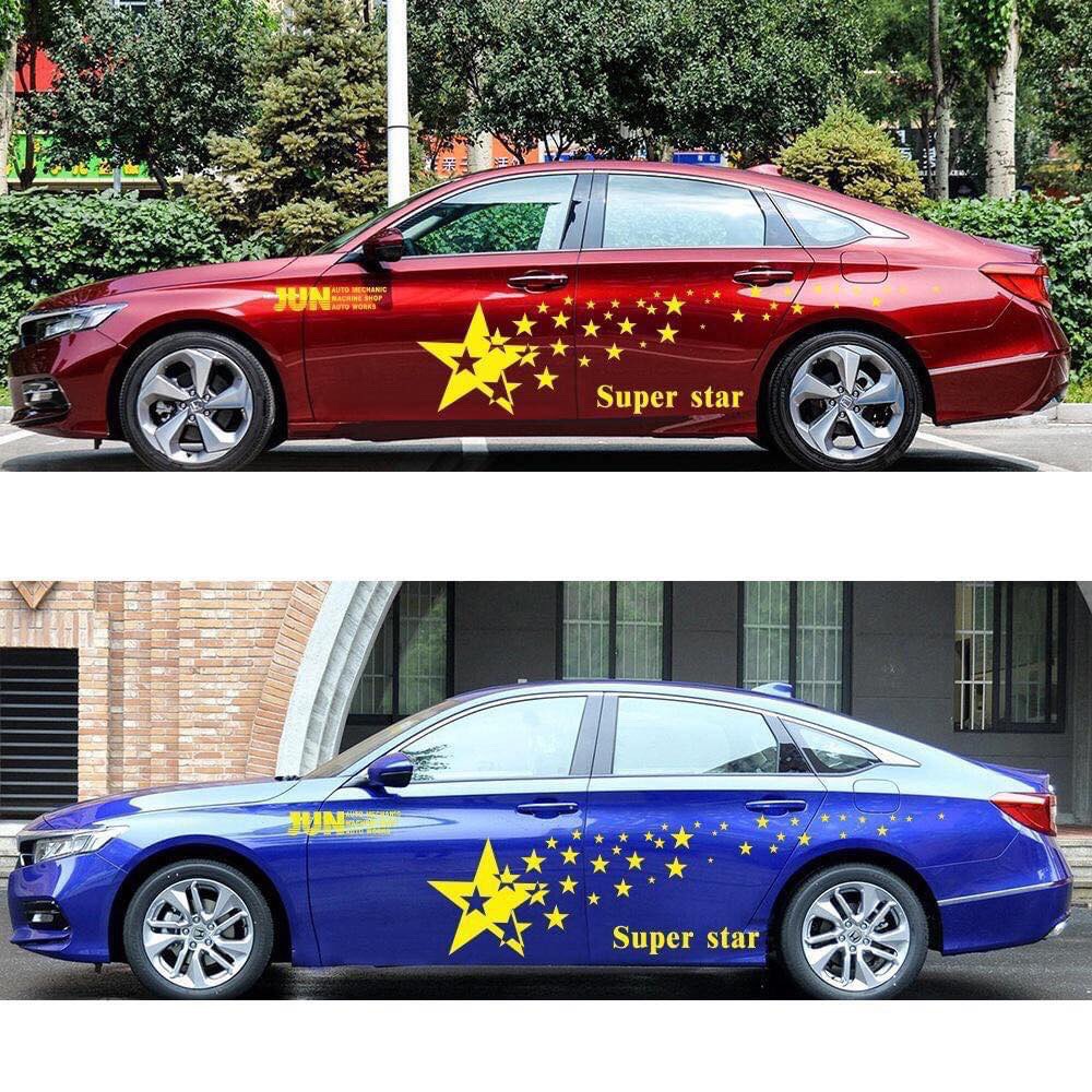 TEM DECAL HÌNH NGUYÊN DẢI NGÔI SAO CHO XE TẢI - Ô TÔ -XE HƠI  ĐỘC LẠ CHẤT CHƠI