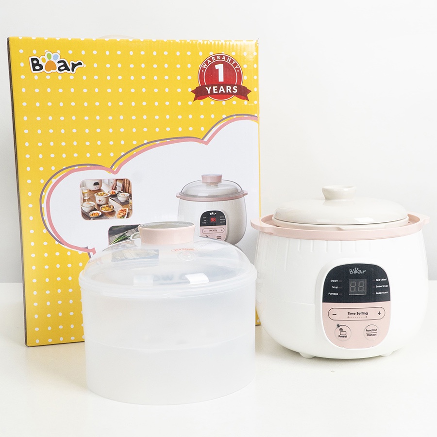 Nồi nấu cháo bear 0,8l/lotor 1l bảo hành 12 tháng