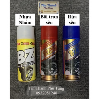 Chai xịt BZ rửa sên, dưỡng sên, nhựa nhám bóng vỏ xe