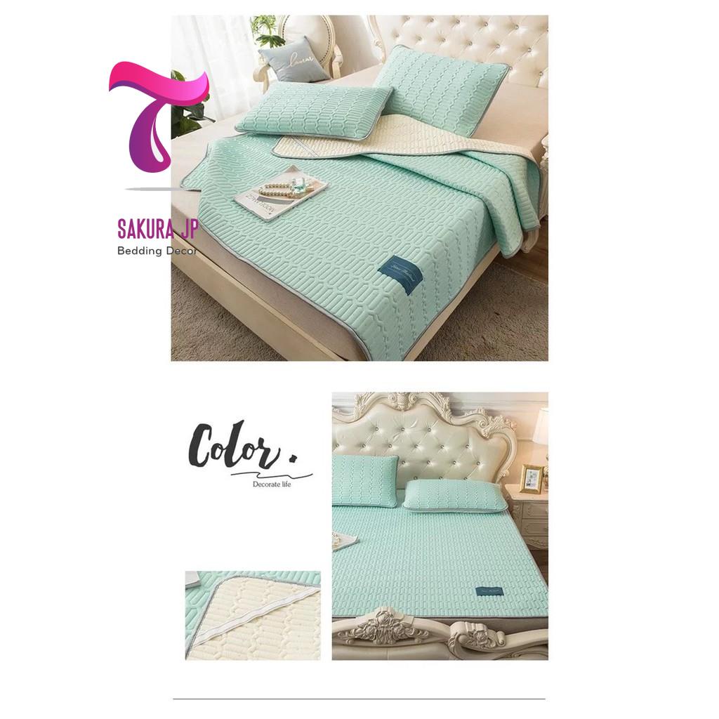 CHÍNH HÃNG-  Chiếu Điều Hoà 3 Lớp 100% Cao Su Non Latex  Chiếu Điều Hòa Cao Su Non Sakura JP Bedding Decor