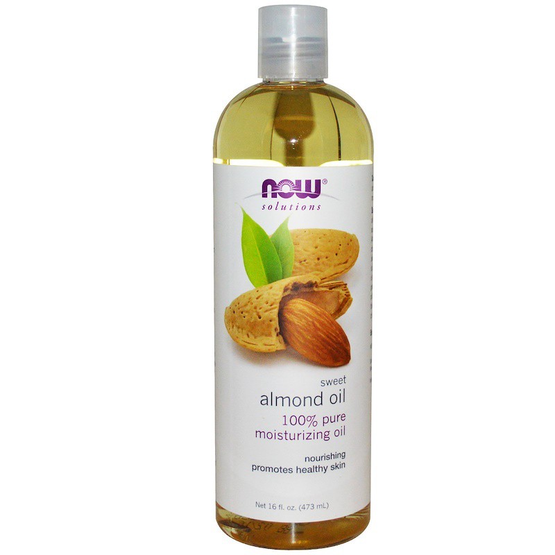 Nowfoods, Solution(USA) - Dầu hạnh nhân dưỡng da, massage -  Sweet Almond oil 100% nguyên chất [ Chai lớn 473m]