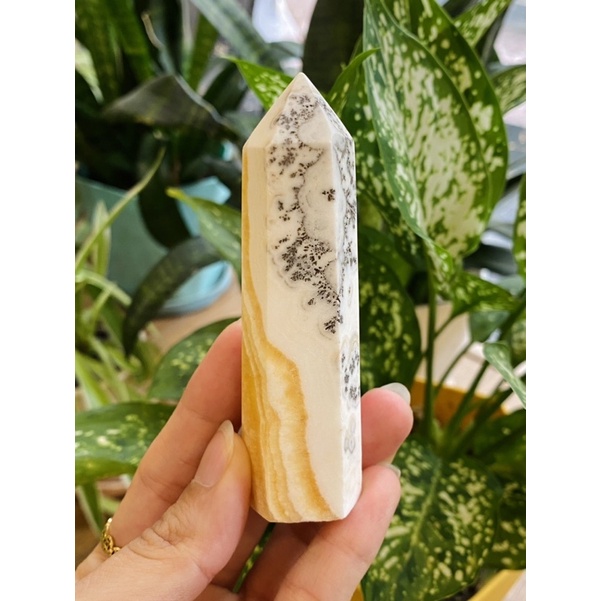 Trụ đá Dendritic Honey Calcite