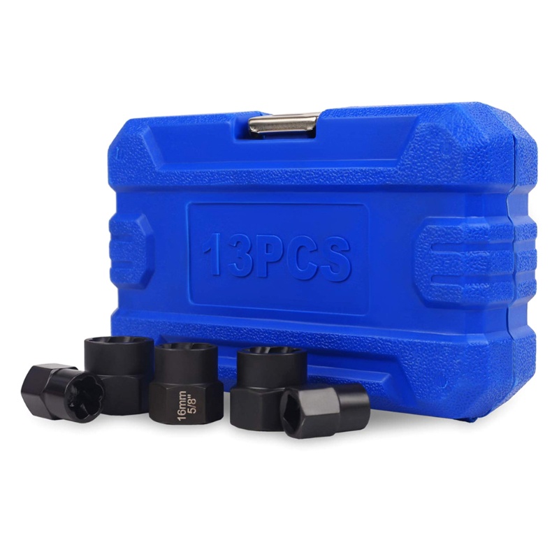 Bộ 13 Dụng Cụ Gỡ Đai Ốc Bị Hỏng Bằng Hợp Kim Thép
