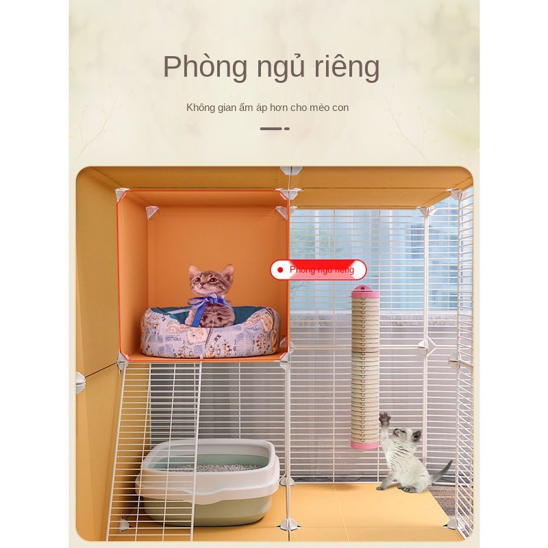 Chuồng mèo nhà biệt thự có thể đặt hộp cát vệ sinh cho trong tủ đựng quần áo kitty nhỏ