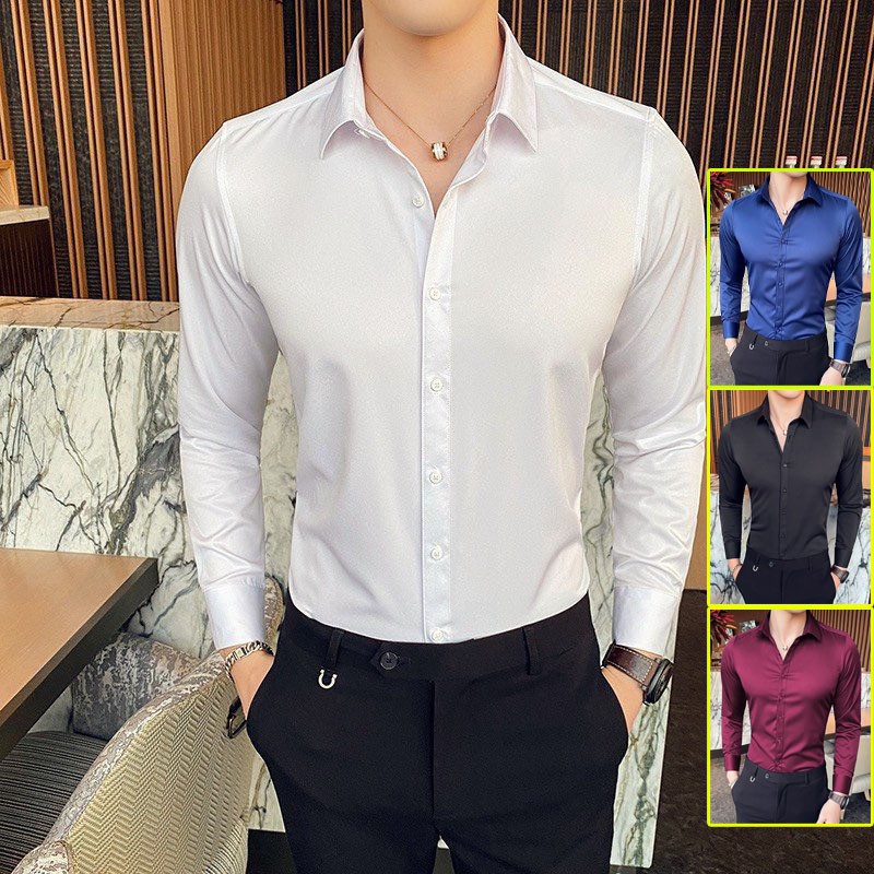 Áo Sơ Mi Nam Hàn Quốc Cao Cấp: Mềm, Mịn, Mát - Đủ Màu Đủ Size cho các Soái Ca phối đồ. | BigBuy360 - bigbuy360.vn