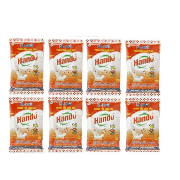 Bộ 8 gói Thông tắc hầm cầu M. Phốt Hando 215g (đỏ)