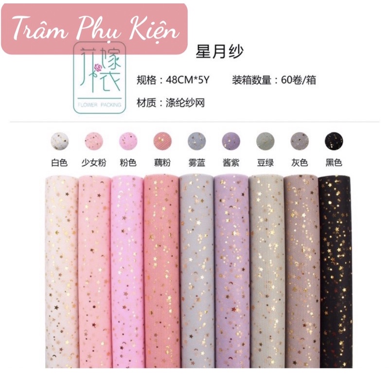 Lưới sao gói hoa điểm nhấn đẹp