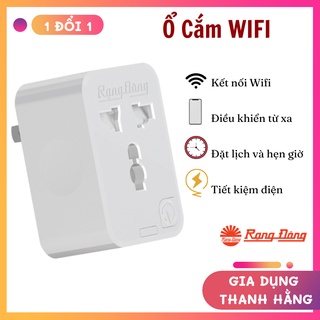 Ổ cắm wifi đơn 16a rạng đông - thông minh, hẹn giờ, điều khiển bằng wifi từ xa, tiết kiệm điện, hàng chính hãng