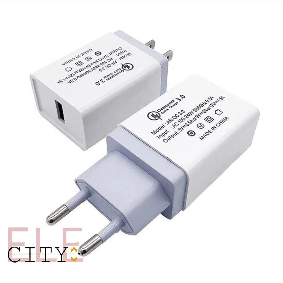 111ele} USB Quick Charger Mobile Phone Charger Adapter Single Port Travel Charger