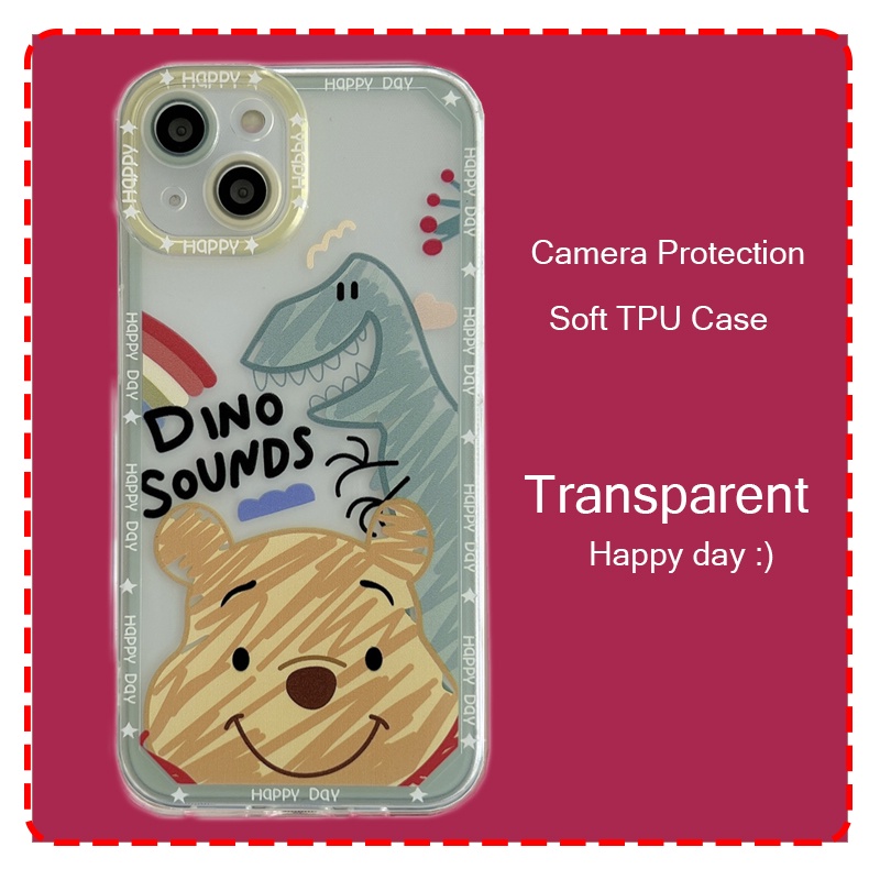 Ốp Điện Thoại Mềm In Hoạt Hình Winnie The Pooh Cho iPhone 14 Plus Pro Max 13 12 11 Pro Max X XR XS Max 8 7 Plus SE 2020