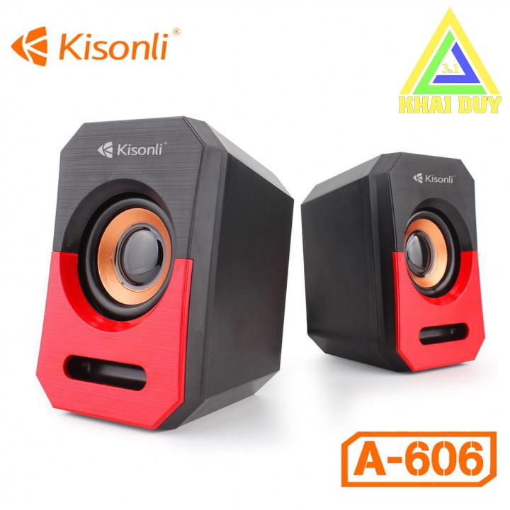 Loa Máy Tính Kisonli A606 Công Suất 6W Chất Liệu Nhựa ABS Đầu Vào 3.5 Dùng Nguồn USB 5V Loa Vi Tính BH 6 Tháng