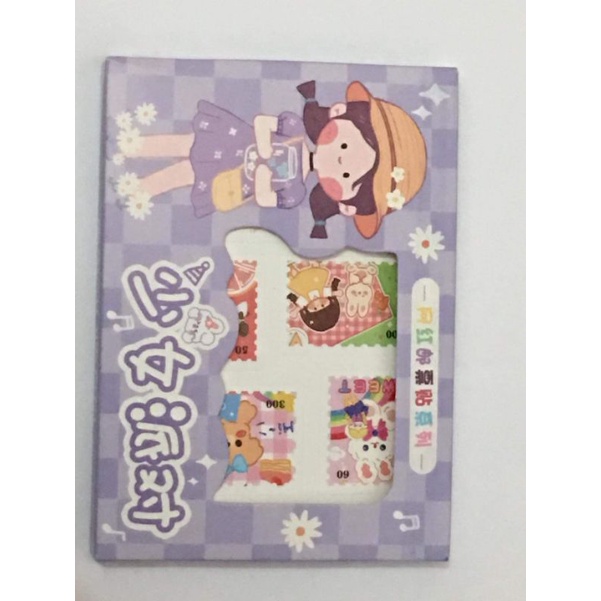 1 HỘP -12 TẤM STICKER TEM THƯ TRANG TRÍ SỔ TAY ĐỒ LƯU NIỆM