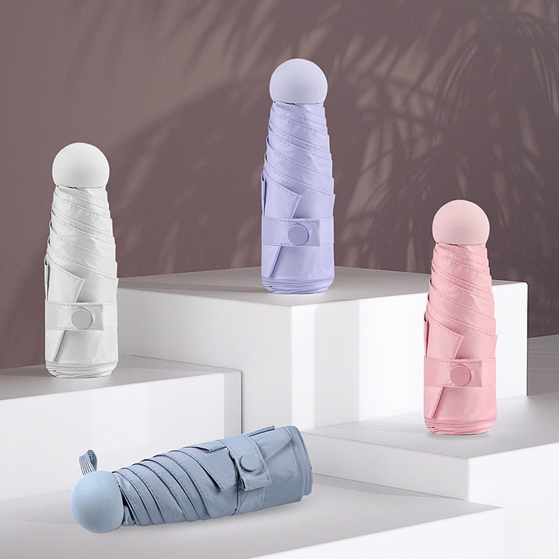 Ô dù đi mưa, nắng chống tia uv gấp gọn có hộp siêu nhẹ siêu chắc chắn