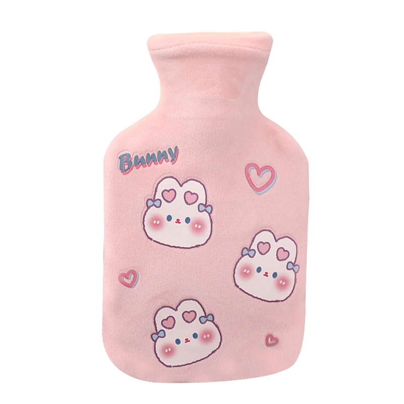Túi Chườm Nước Nóng 350ml Có Nắp Xoắn Hoạt Hình Dễ Thương
